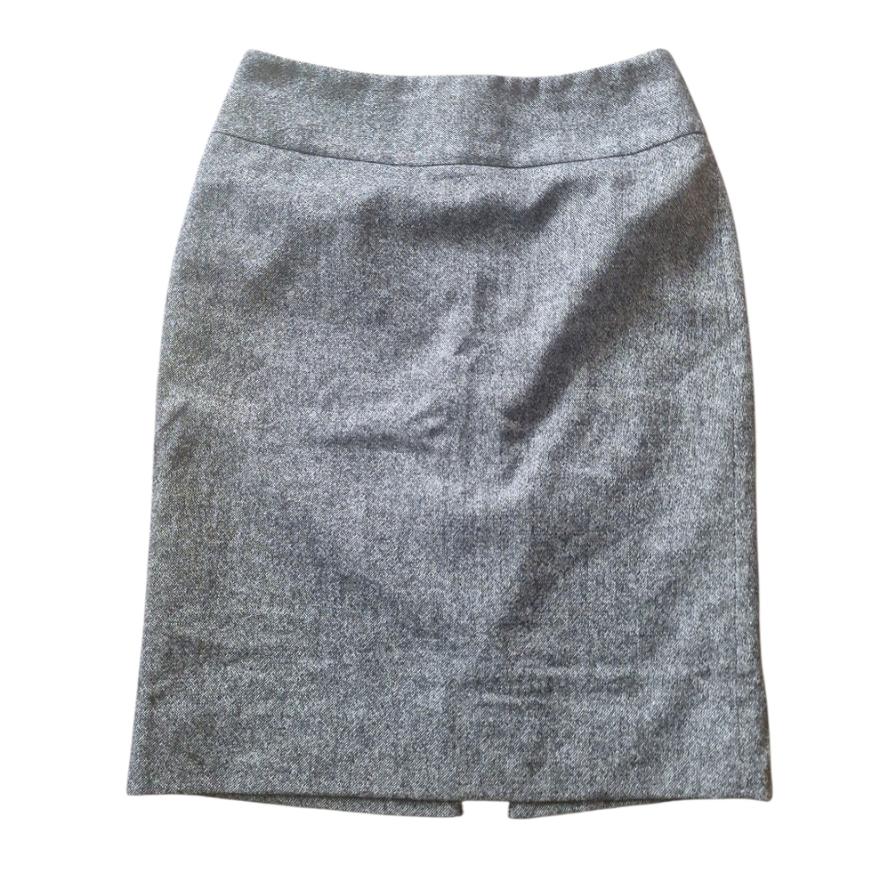 Banana Republic Gray Wool Blend Lined Stretch Pencil Skirt 4
